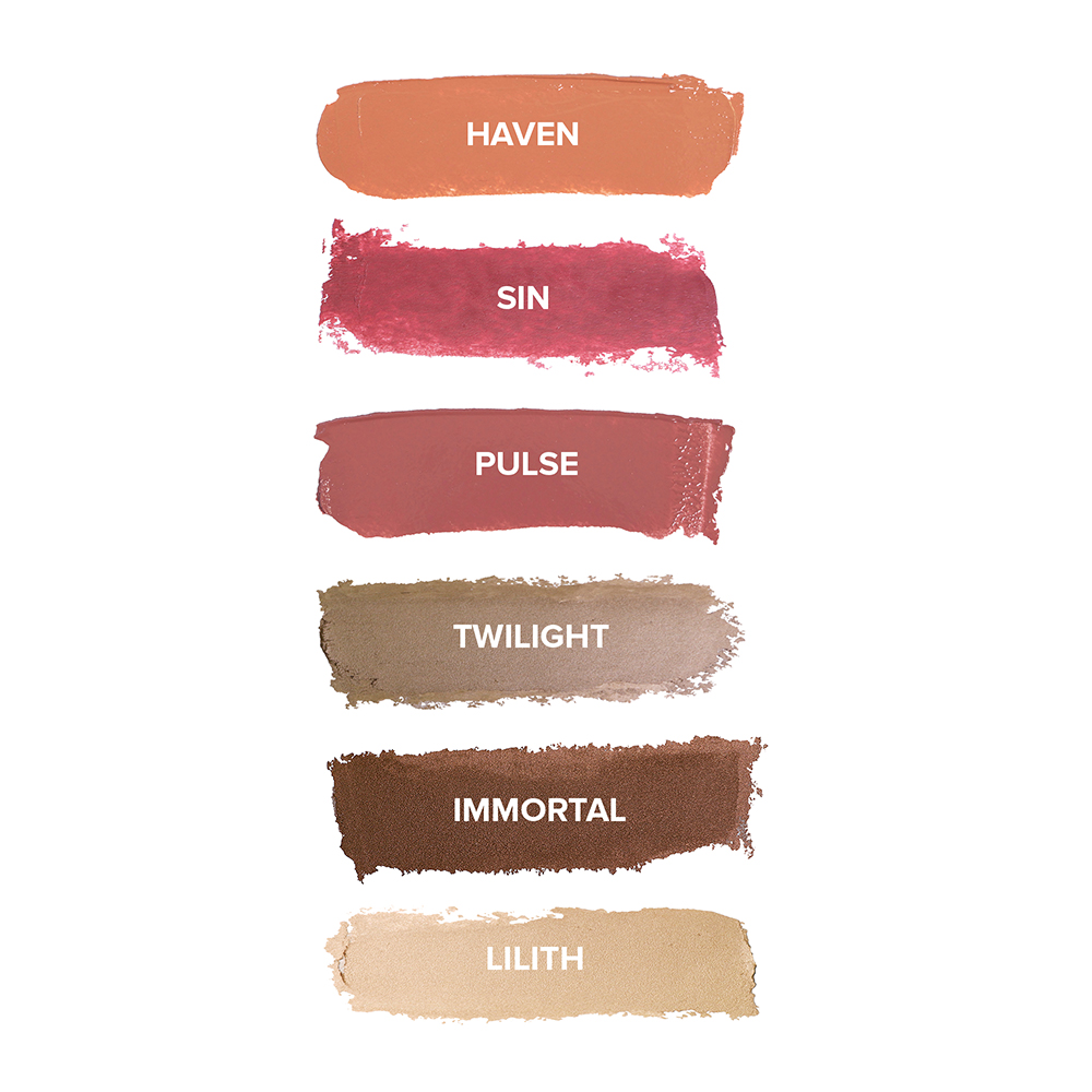 NUDE ARTIST LIP + EYE KIT (sin, raven, pulse, twilight, lilth, immortal ...