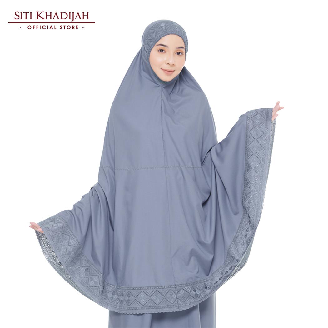 Siti Khadijah Telekung Signature Ayla in Ash Blue ( M) - Temptations ...