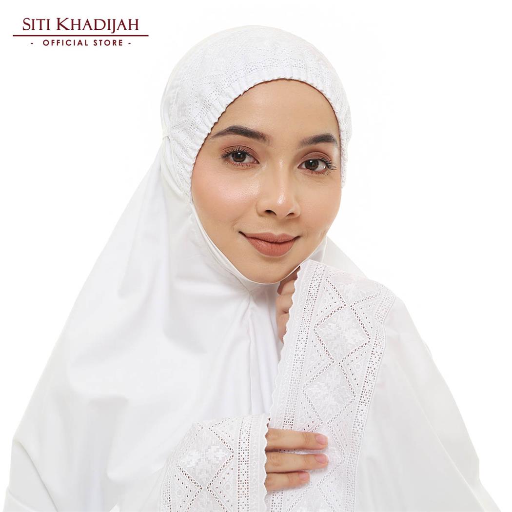 Siti Khadijah Telekung Signature Ayla in White ( M) - Temptations ...