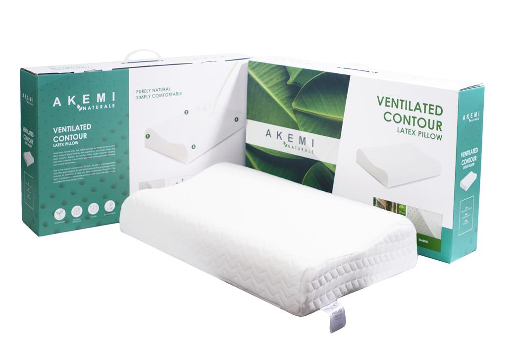 AKEMI NATURALE VENTILATED COUNTOUR LATEX PILLOW - Temptations ...