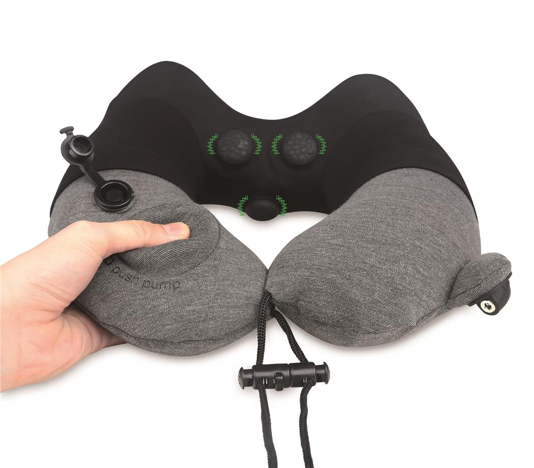 Travelmall 3d Inflatable Nursing Neck Pillow With Pump And Massage